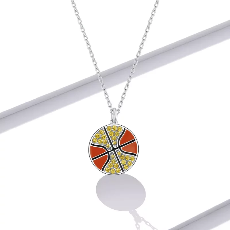 (imagen para) Collar de baloncesto dinámico estilo Pandora - BSN203 - Ver 5