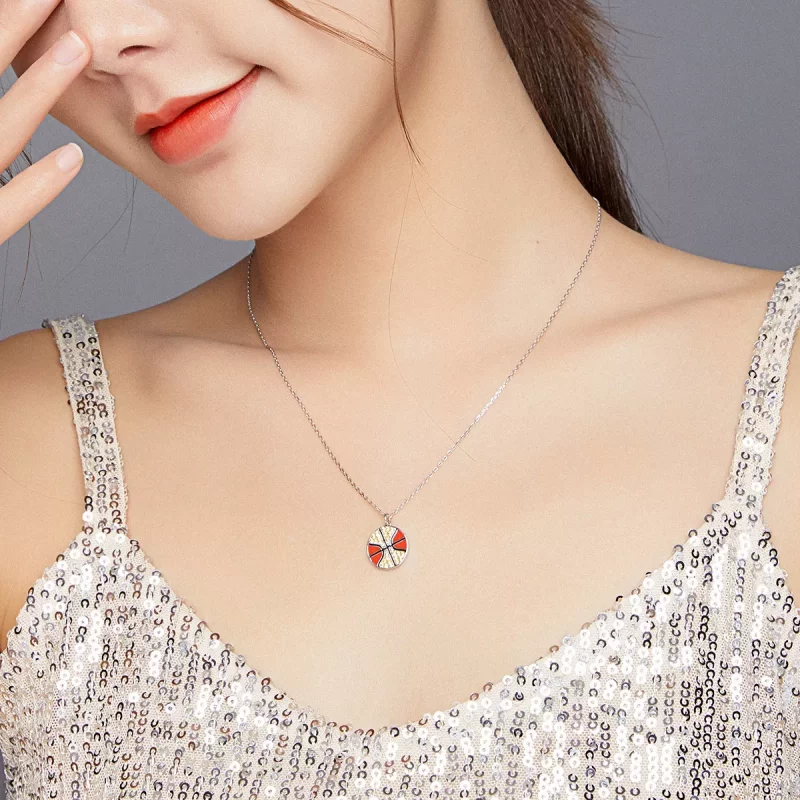 (imagen para) Collar de baloncesto dinámico estilo Pandora - BSN203 - Ver 8