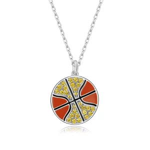 Collar de baloncesto dinámico estilo Pandora - BSN203 (imagen para) Collar de baloncesto dinámico estilo Pandora - BSN203