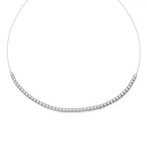 (imagen para) Collar de Cadena Brillante de Plata Estilo Pandora - SCN437