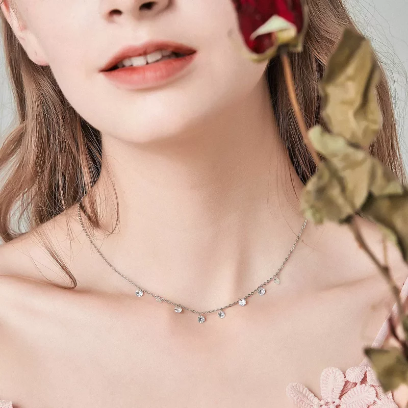 (imagen para) Collar de cadena Pandora Style Silver Beauty of Simplicity - SCN299 - Ver 7
