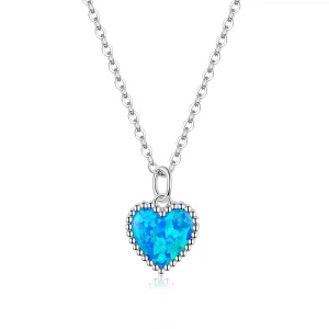 (imagen para) Collar de Colgante de Corazón de Plata Estilo Pandora - SCN413
