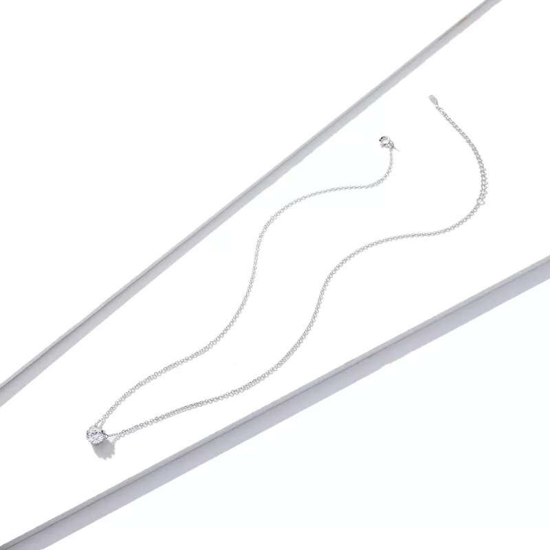 (imagen para) Collar de colgante de vida brillante de estilo Pandora en plata - BSN085 - Ver 2