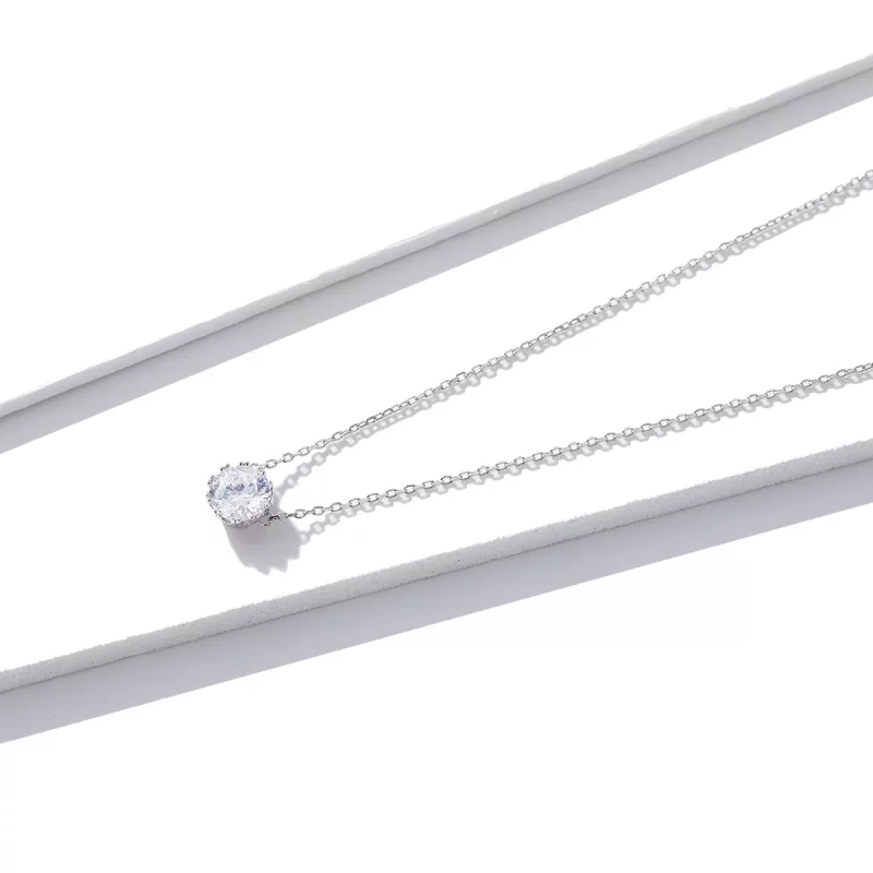 (imagen para) Collar de colgante de vida brillante de estilo Pandora en plata - BSN085 - Ver 3
