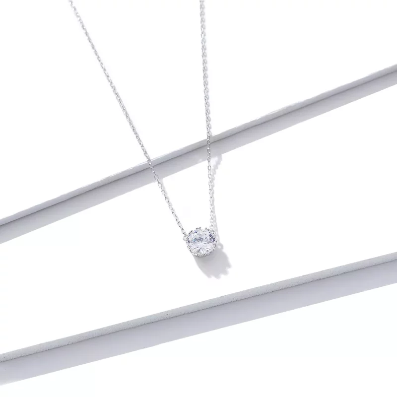 (imagen para) Collar de colgante de vida brillante de estilo Pandora en plata - BSN085 - Ver 4