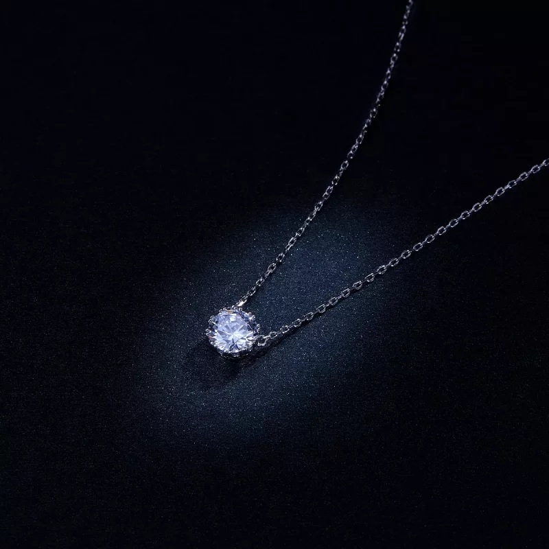 (imagen para) Collar de colgante de vida brillante de estilo Pandora en plata - BSN085 - Ver 5