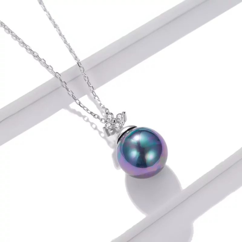 (imagen para) Collar de cuentas brillantes estilo Pandora - BSN226 - Ver 3