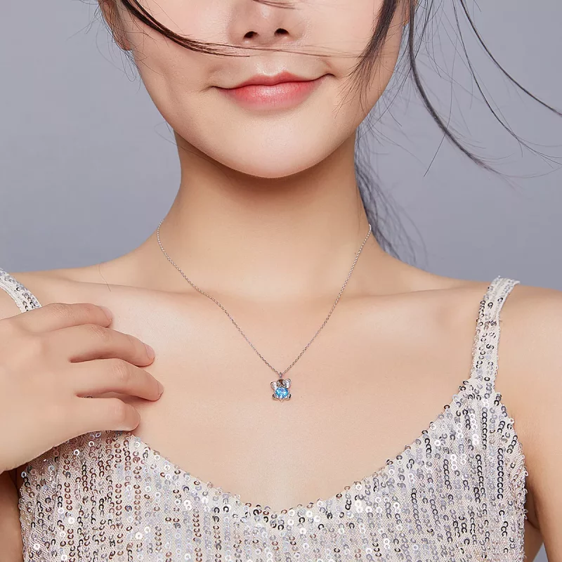(imagen para) Collar de Elefante Animado al Estilo Pandora - BSN180 - Ver 8
