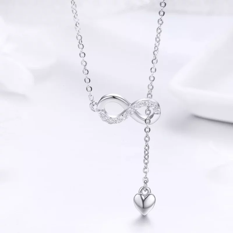 (imagen para) Collar de encanto infinito de plata al estilo de Pandora - SCN223 - Ver 5