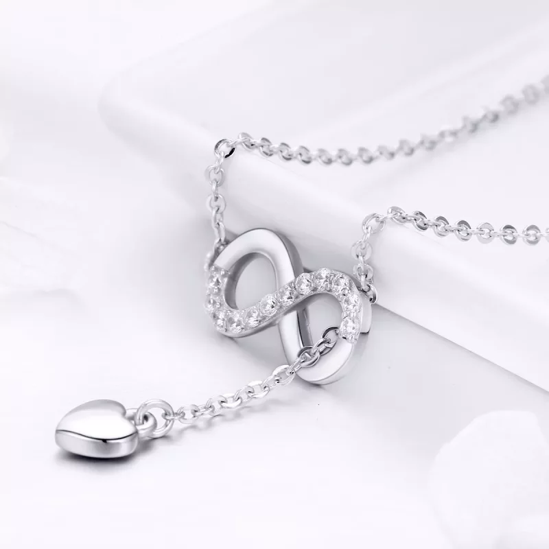 (imagen para) Collar de encanto infinito de plata al estilo de Pandora - SCN223 - Ver 6