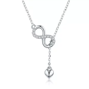 Collar de encanto infinito de plata al estilo de Pandora - SCN223 (imagen para) Collar de encanto infinito de plata al estilo de Pandora - SCN223