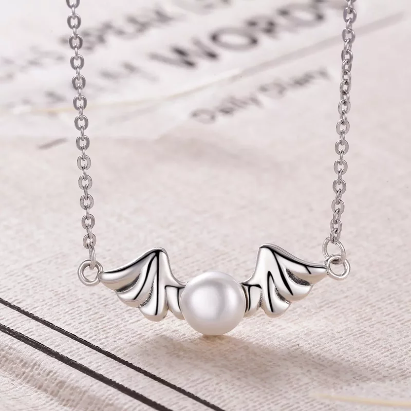 (imagen para) Collar de estilo Pandora con alas de ángel - VSN021 - Ver 3
