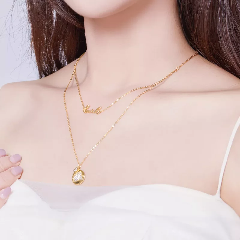 (imagen para) Collar de estilo Pandora con cerdo de la suerte - BSN090 - Ver 6