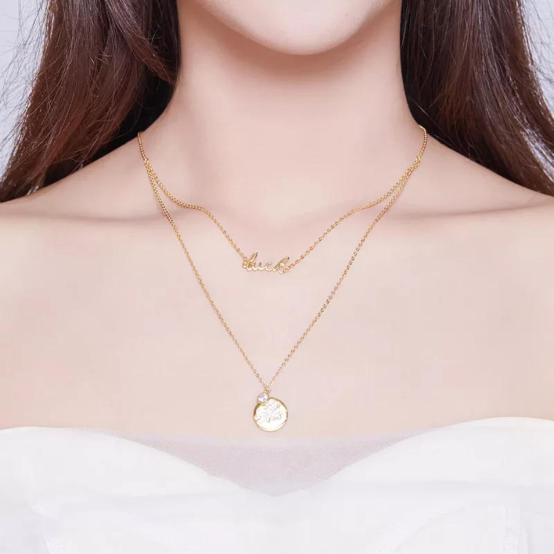 (imagen para) Collar de estilo Pandora con cerdo de la suerte - BSN090 - Ver 7