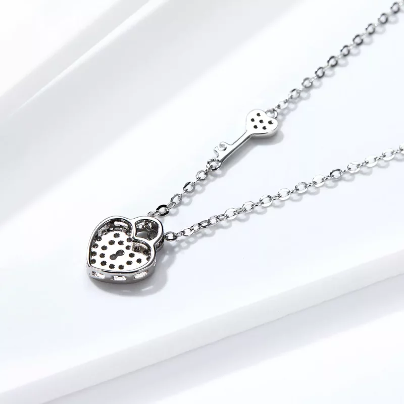 (imagen para) Collar de estilo Pandora con dijes de corazones de plata - SCN315 - Ver 4