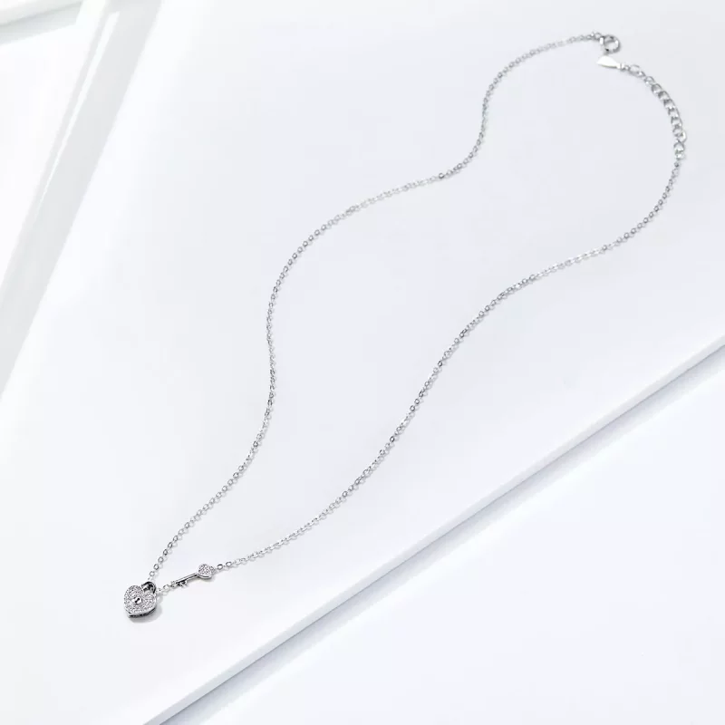 (imagen para) Collar de estilo Pandora con dijes de corazones de plata - SCN315 - Ver 5