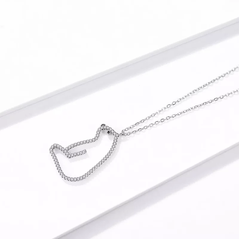 (imagen para) Collar de estilo Pandora con oso polar - BSN195 - Ver 2