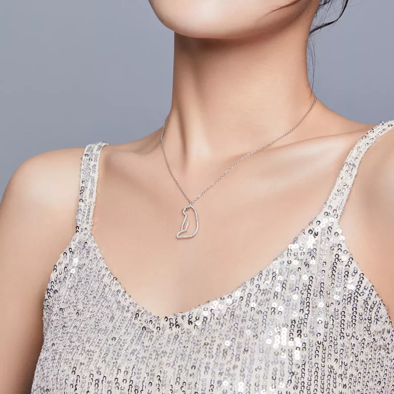 (imagen para) Collar de estilo Pandora con oso polar - BSN195 - Ver 7