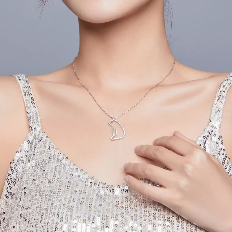 (imagen para) Collar de estilo Pandora con oso polar - BSN195 - Ver 8