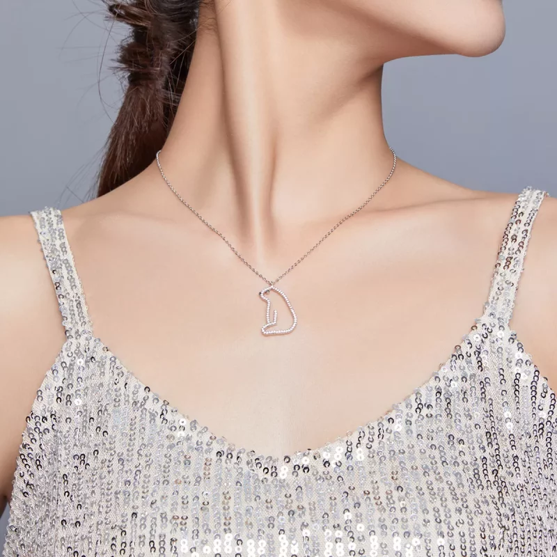 (imagen para) Collar de estilo Pandora con oso polar - BSN195 - Ver 9