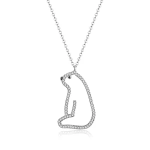 (imagen para) Collar de estilo Pandora con oso polar - BSN195