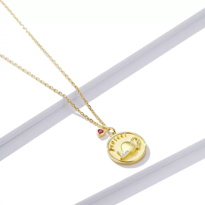 (imagen para) Collar de estilo Pandora con relieve de elefante - BSN173 - Ver 3