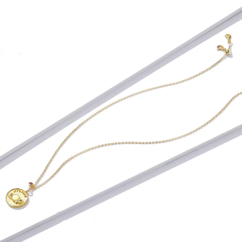 (imagen para) Collar de estilo Pandora con relieve de elefante - BSN173 - Ver 4