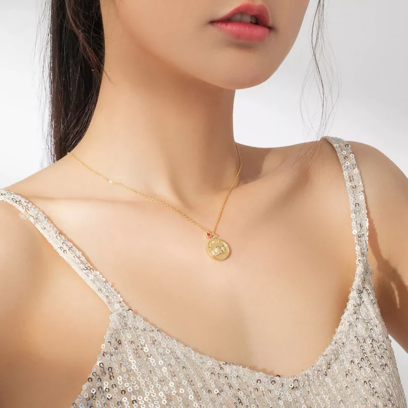 (imagen para) Collar de estilo Pandora con relieve de elefante - BSN173 - Ver 7