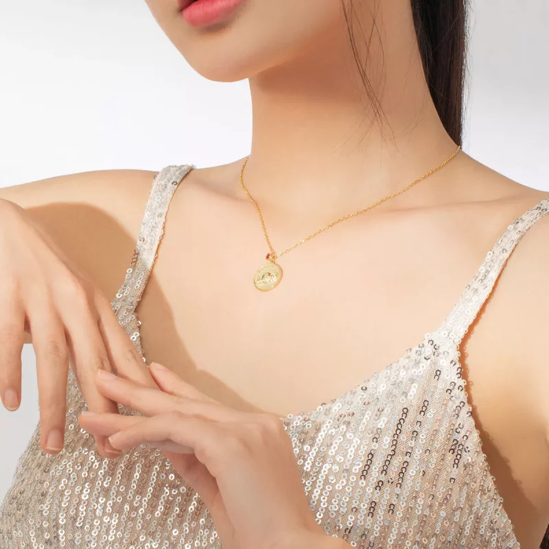 (imagen para) Collar de estilo Pandora con relieve de elefante - BSN173 - Ver 9