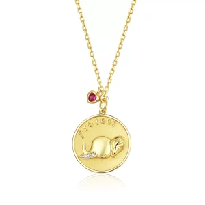 Collar de estilo Pandora con relieve de elefante - BSN173 (imagen para) Collar de estilo Pandora con relieve de elefante - BSN173