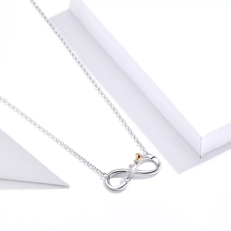 (imagen para) Collar de estilo Pandora de plata con infinito amor - SCN371 - Ver 3