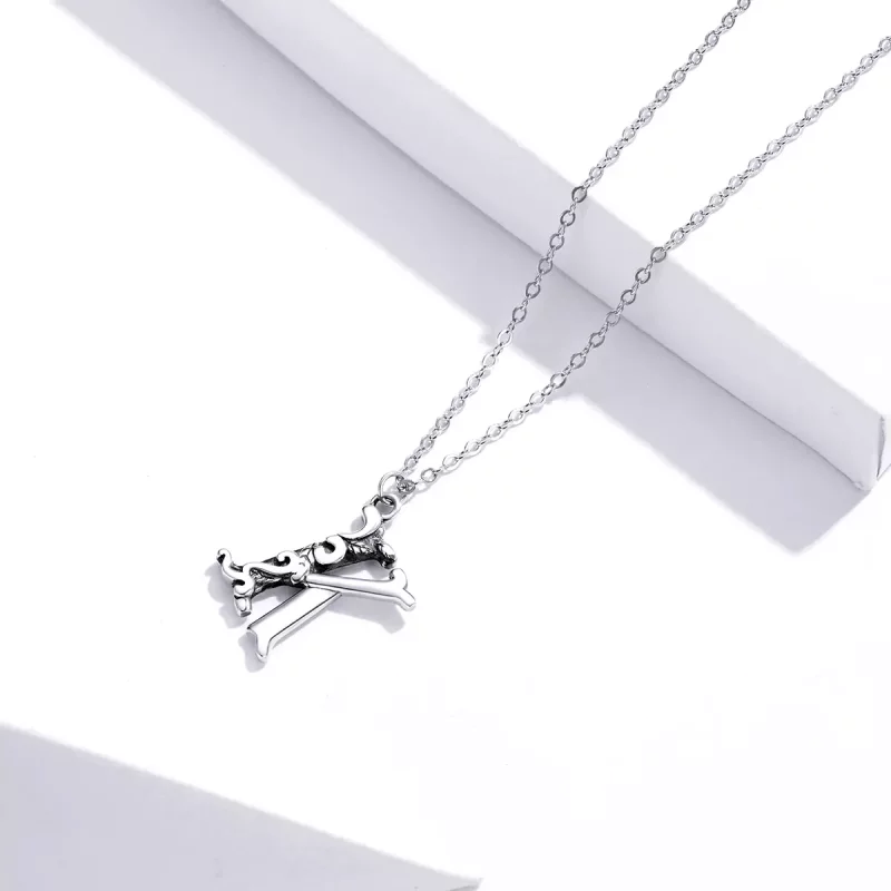 (imagen para) Collar de Plata al Estilo Pandora con Letra K de la Suerte - SCN403 - Ver 3