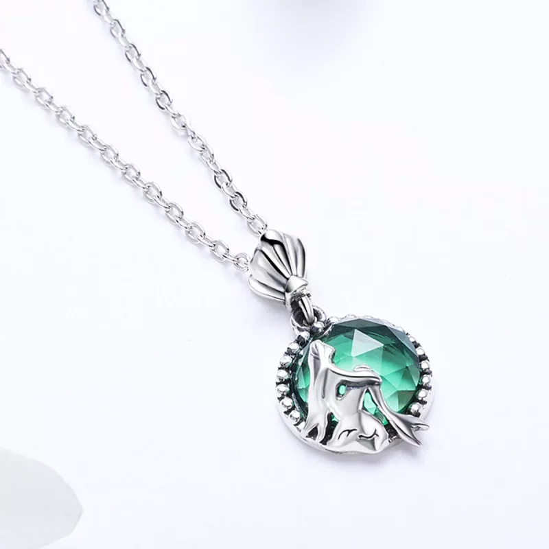 (imagen para) Collar de plata estilo Pandora con amor de sirena - SCN262 - Ver 2