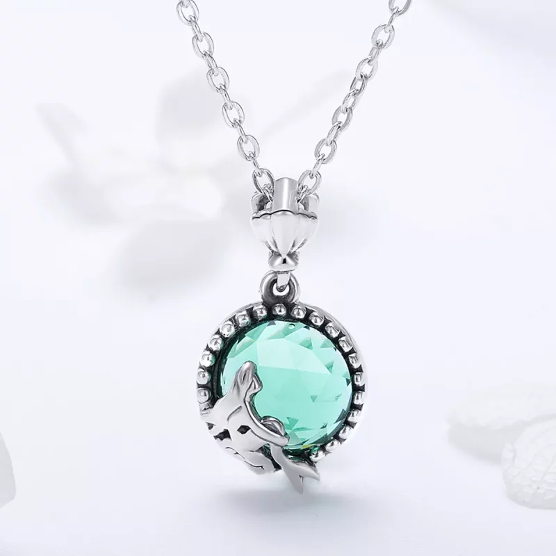 (imagen para) Collar de plata estilo Pandora con amor de sirena - SCN262 - Ver 6