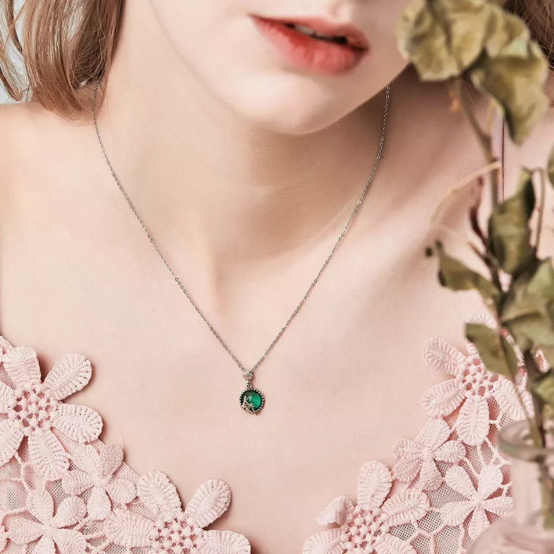 (imagen para) Collar de plata estilo Pandora con amor de sirena - SCN262 - Ver 7