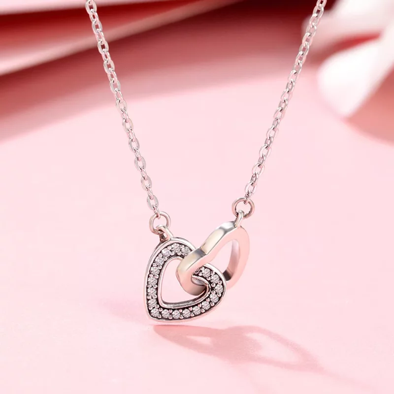 (imagen para) Collar de plata estilo Pandora con corazón y alma - SCN181 - Ver 4