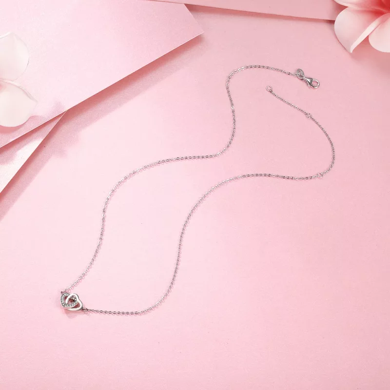 (imagen para) Collar de plata estilo Pandora con corazón y alma - SCN181 - Ver 5