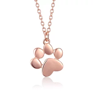 (imagen para) Collar de Plata Estilo Pandora con Lindo Colgante de Huella - SCN275-3