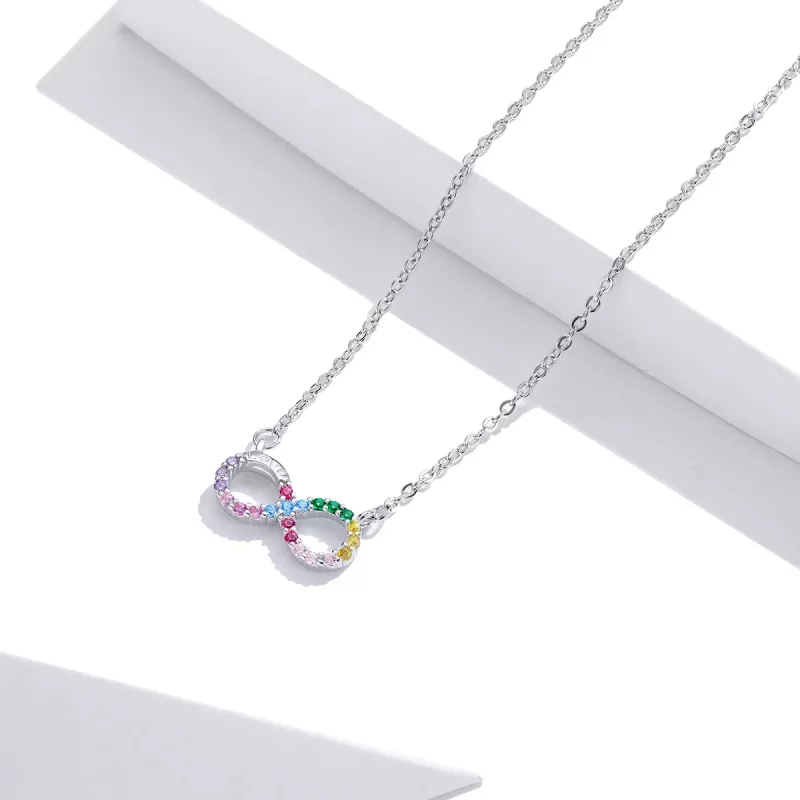 (imagen para) Collar de Plata Estilo Pandora con Símbolo de Infinito - SCN402 - Ver 2