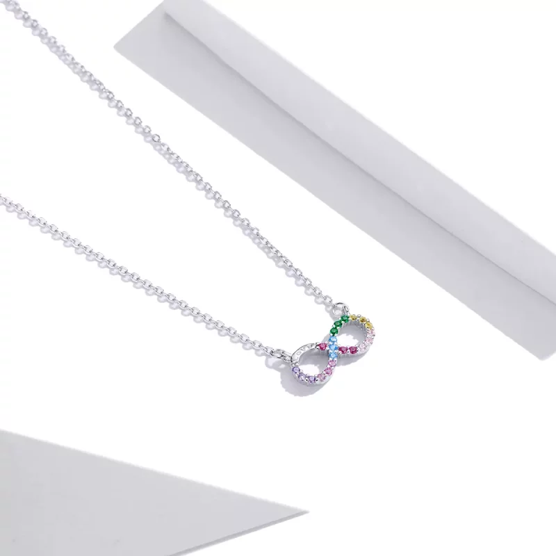 (imagen para) Collar de Plata Estilo Pandora con Símbolo de Infinito - SCN402 - Ver 3