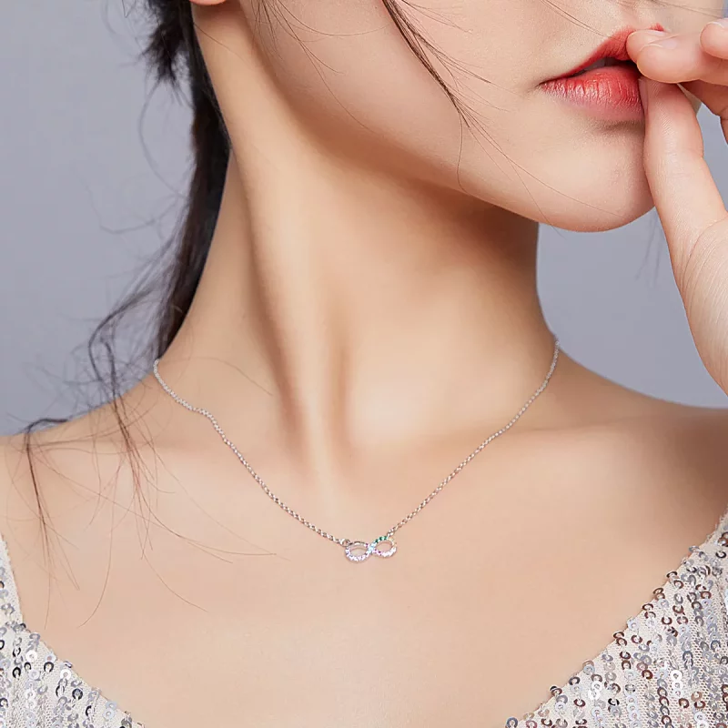 (imagen para) Collar de Plata Estilo Pandora con Símbolo de Infinito - SCN402 - Ver 8