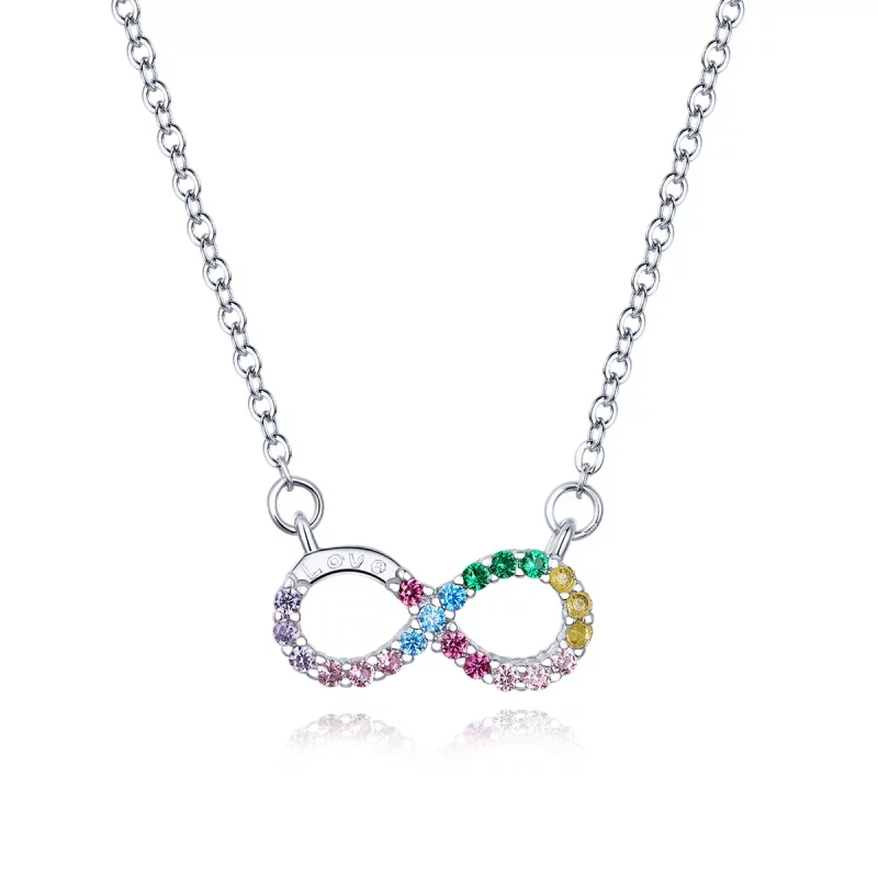 (imagen para) Collar de Plata Estilo Pandora con Símbolo de Infinito - SCN402