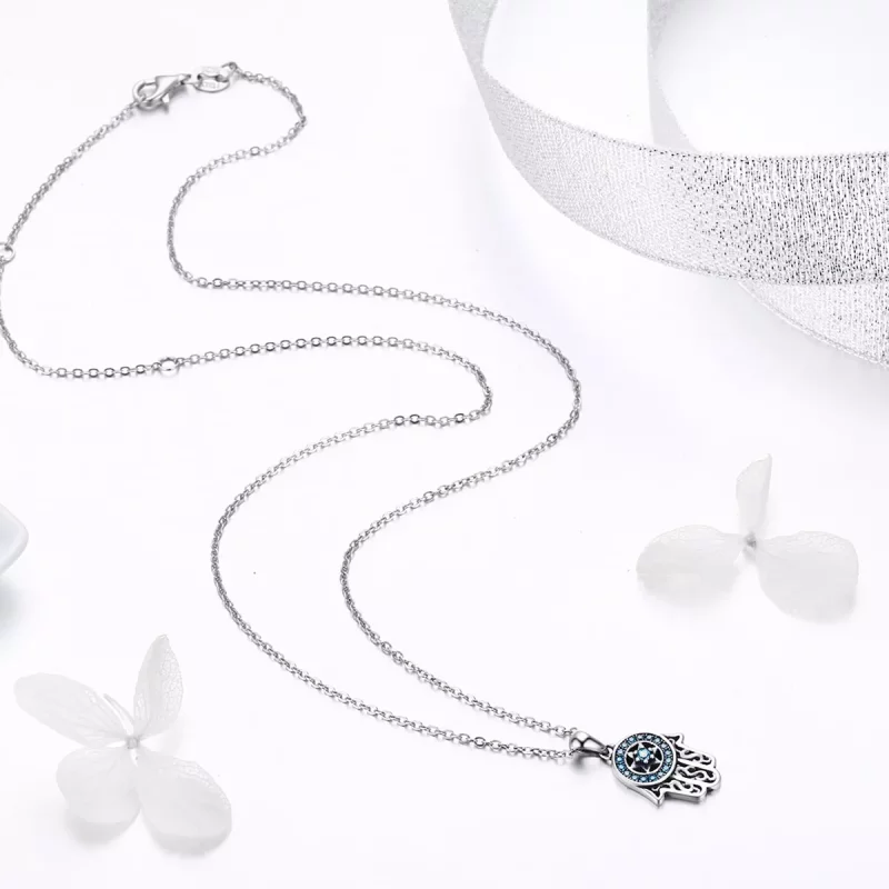 (imagen para) Collar de Protección de Fátima de Plata al estilo Pandora - SCN264 - Ver 5