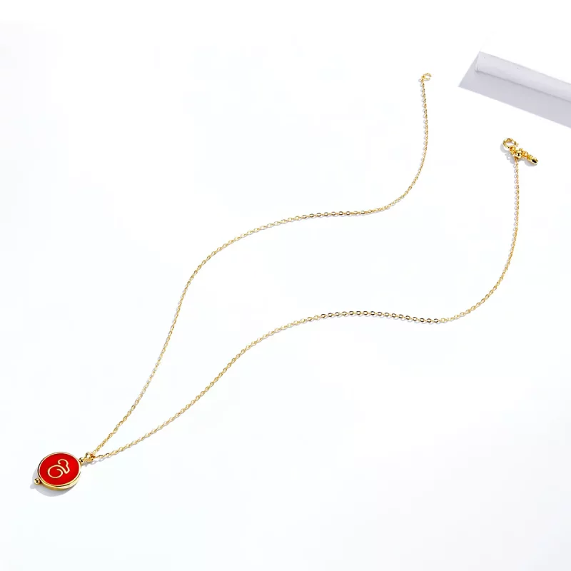 (imagen para) Collar de ratón chino de plata estilo Pandora - SCN390 - Ver 2
