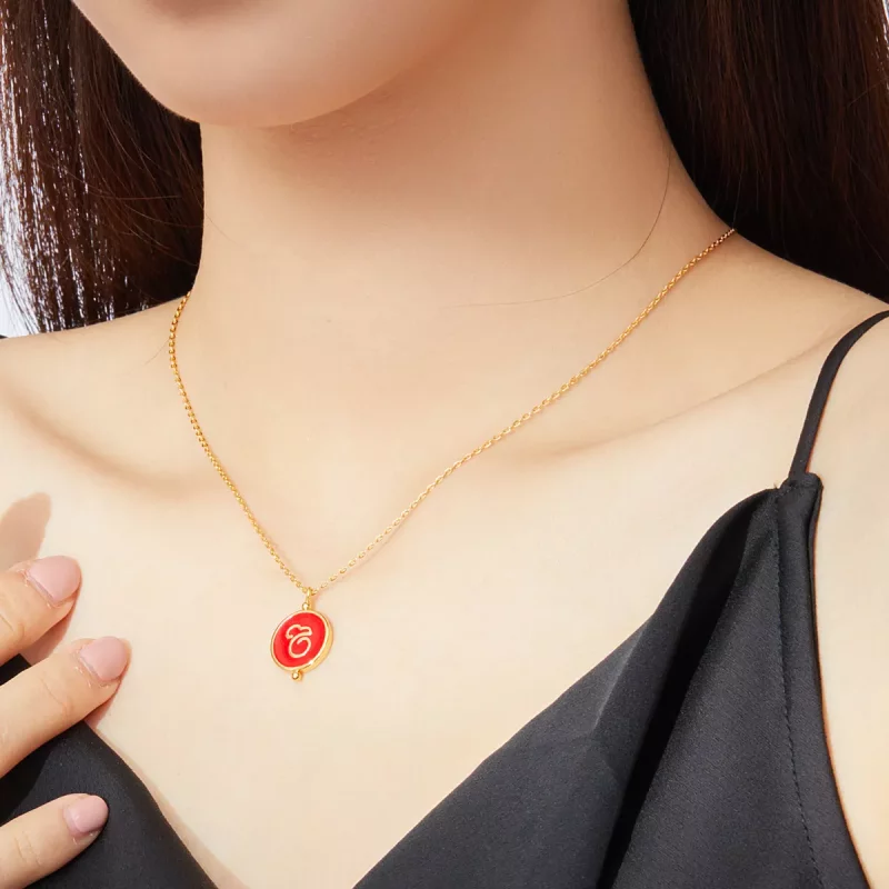 (imagen para) Collar de ratón chino de plata estilo Pandora - SCN390 - Ver 6