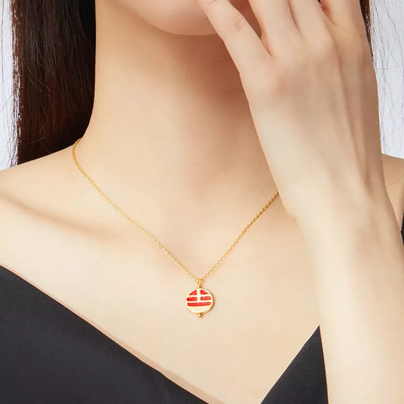(imagen para) Collar de ratón chino de plata estilo Pandora - SCN390 - Ver 7