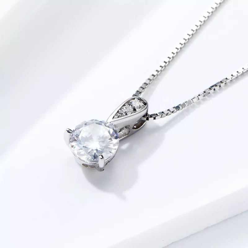 (imagen para) Collar de tiempo brillante estilo Pandora de plata - SCN314 - Ver 4