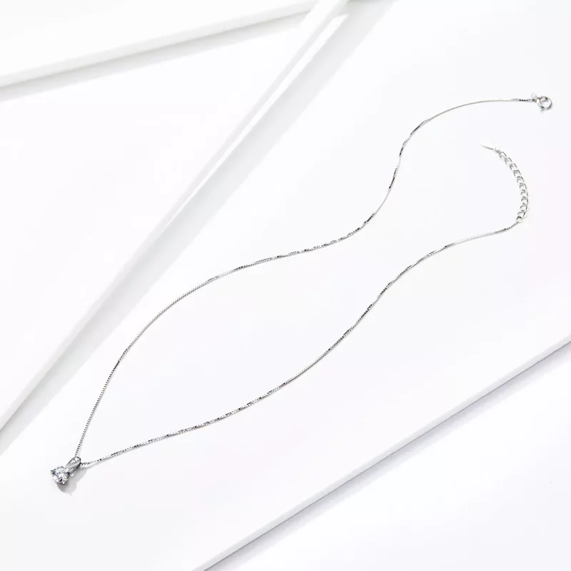 (imagen para) Collar de tiempo brillante estilo Pandora de plata - SCN314 - Ver 5