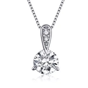 Collar de tiempo brillante estilo Pandora de plata - SCN314 (imagen para) Collar de tiempo brillante estilo Pandora de plata - SCN314