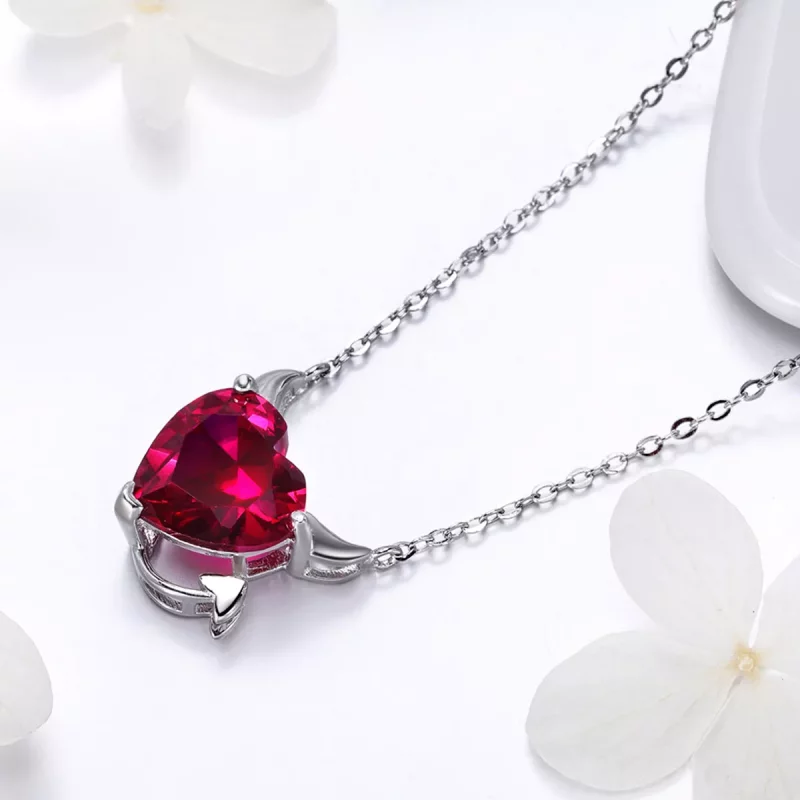 (imagen para) Collar diablo rojo de plata estilo Pandora - SCN286 - Ver 3